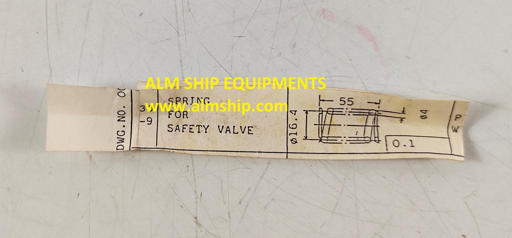 TANABE H-73/H-74 1ST STAGE SPRING FOR SAFETY VALVE