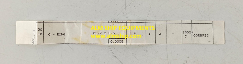 TANABE H-73/H-74 1ST STAGE O-RING SAFETY VALVE