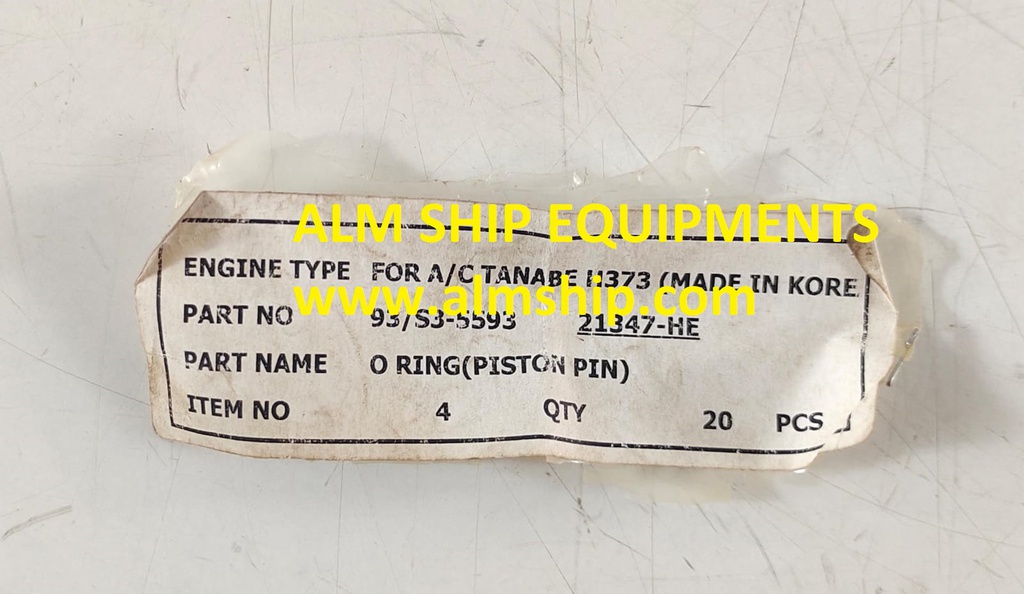 TANABE H-73/H-74 PISTON PIN O-RING