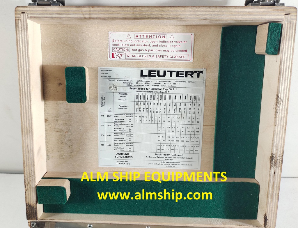 LEUTERT PEAK PRESSURE INDICATOR 50Z1-100033
