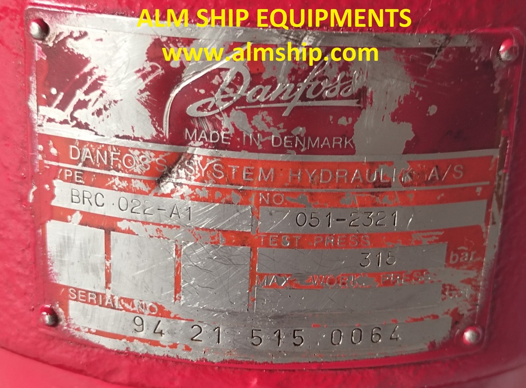 DANFOSS BRC 022-A1 HYDRAULIC DOUBLE-ACTING BALANCED ROTARY ACTUATOR 051 2321