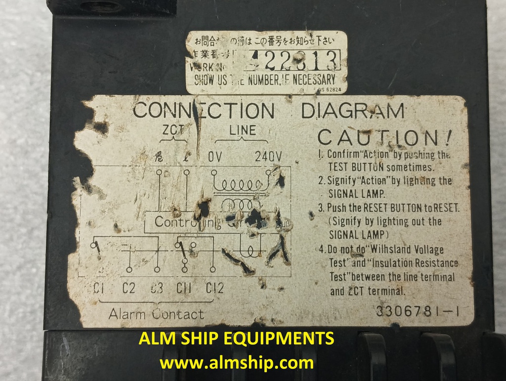 HITACHI R-NZB EARTH LEAKAGE RELAY