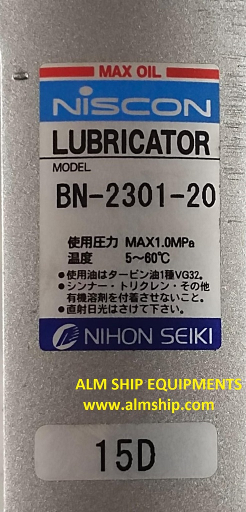 NIHON SEIKI AIR LUBRICATOR BN-2301-20 WITH-OUT BOX