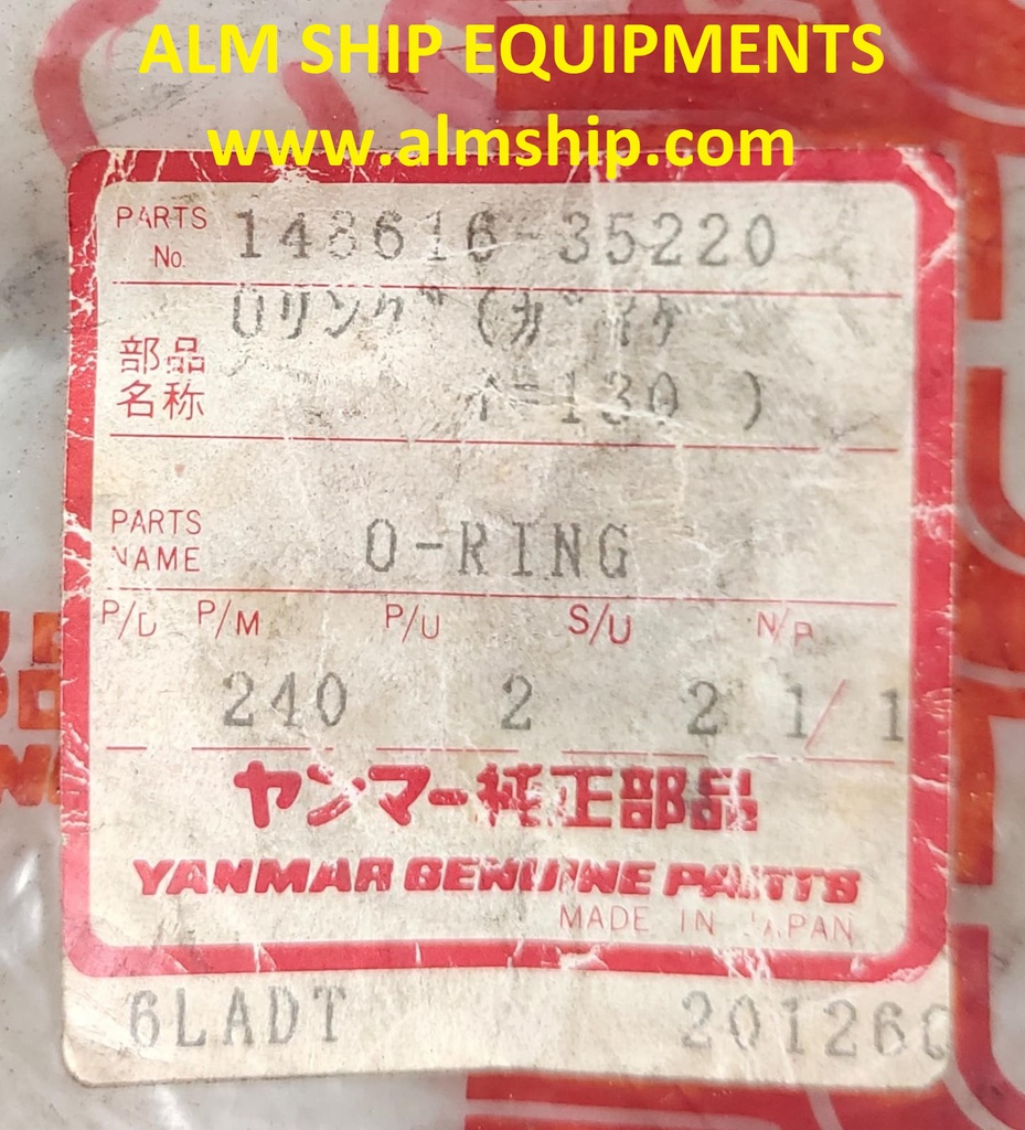YANMAR O-RING S165