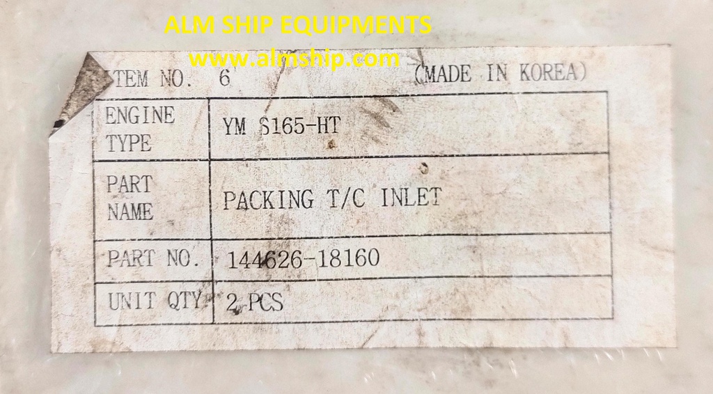 YANMAR PACKING T/C INLET S165