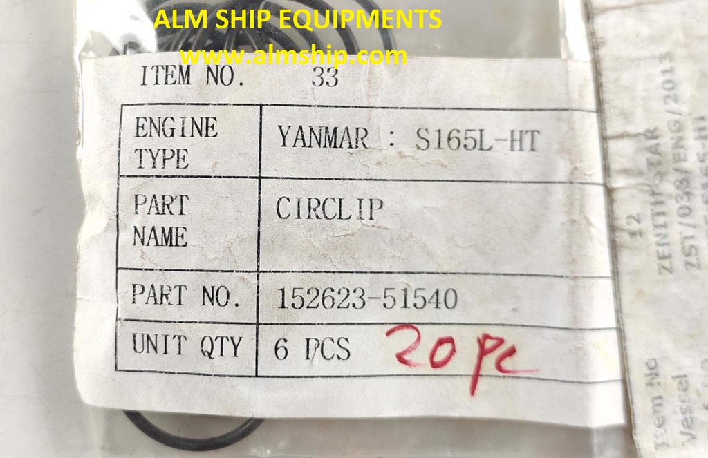 YANMAR CIRCLIP S165