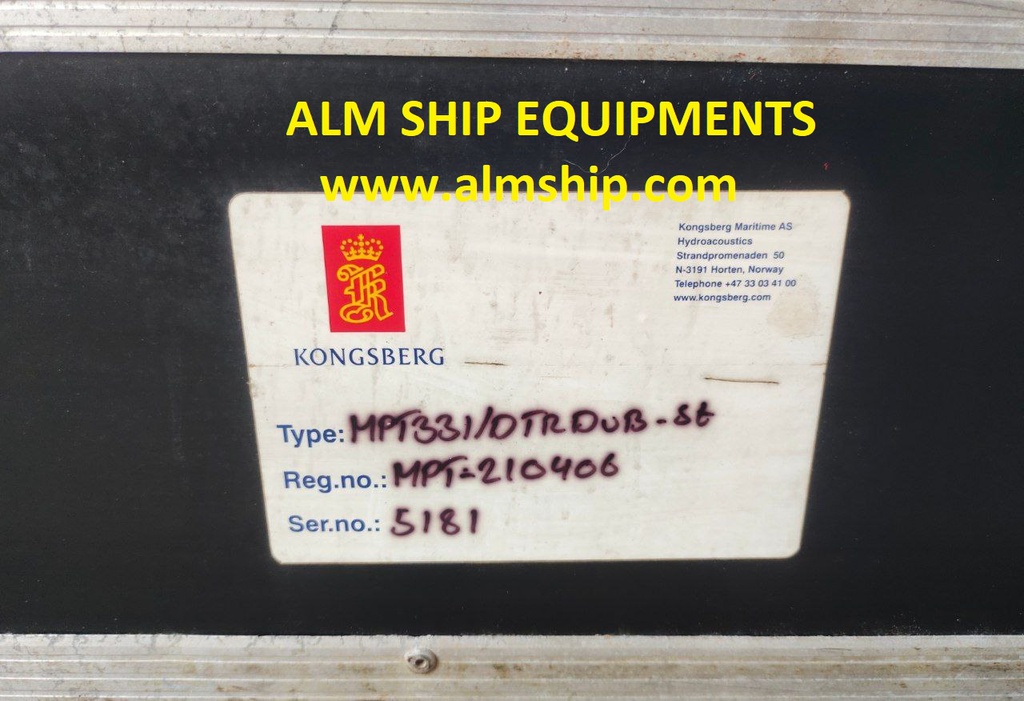 KONGSBERG MARITIME AS HYDROACOUSTICS TRANSPONDER (SIMRAD) MPT 331/DTR DUB-ST. 102- 210407