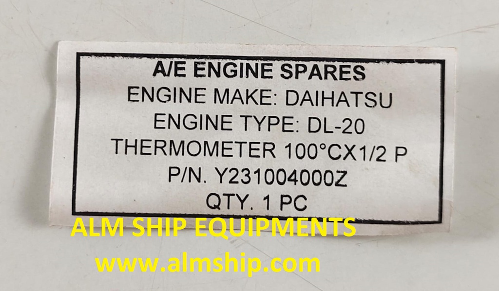 DAIHATSU THERMOMETER 100°CX1/2P DL-20