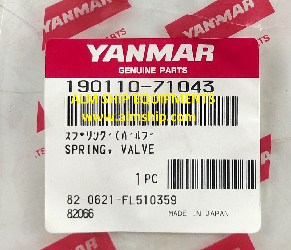 YANMAR HP VALVE SPRING SC-30N/SC-40N