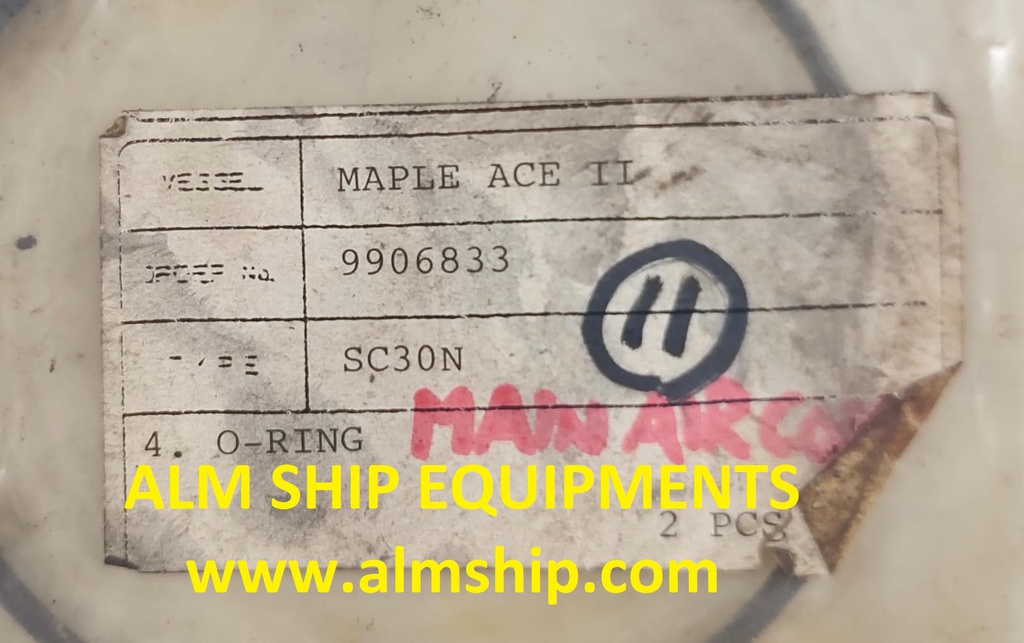 YANMAR O-RING F.W. P/P COVER SC-30N/SC-40N