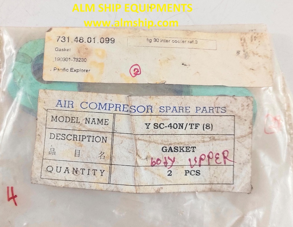 YANMAR GASKET BODY UPPER SC-30N/SC-40N