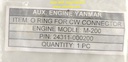 YANMAR O-RING FOR CW CONNECTOR M-200