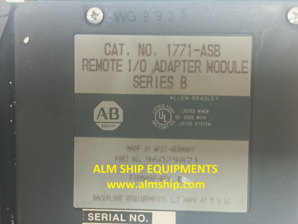 REMOTE I/O ADAPTER MODULE/ALLEN BRADLEY/ 1771-ASB