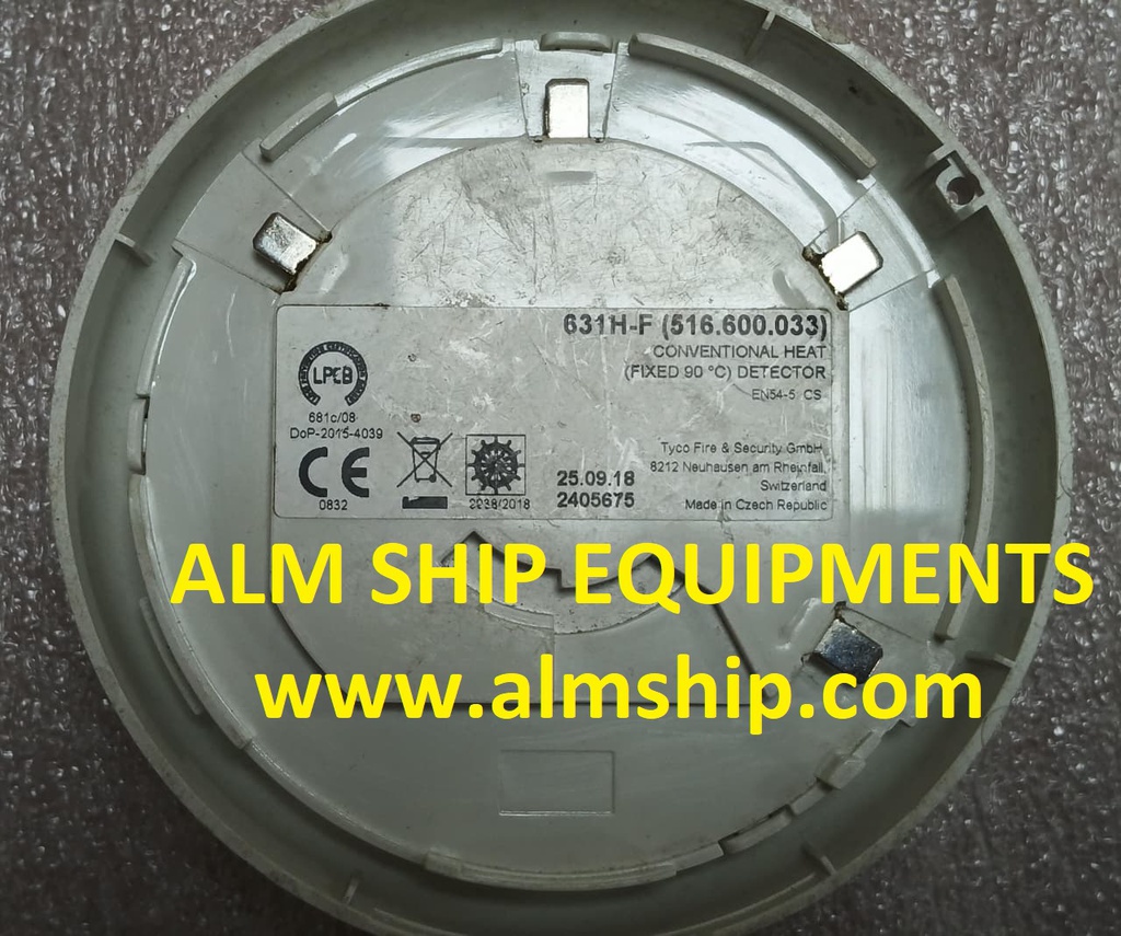 CONVENTIONAL HEAT (FIXED 90 DEGREE C) DETECTOR/ TYCO / 631H-F