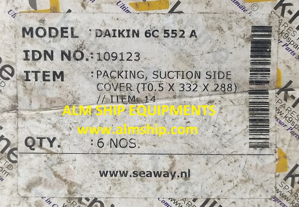DAIKIN PACKING 109123 6C 552 A