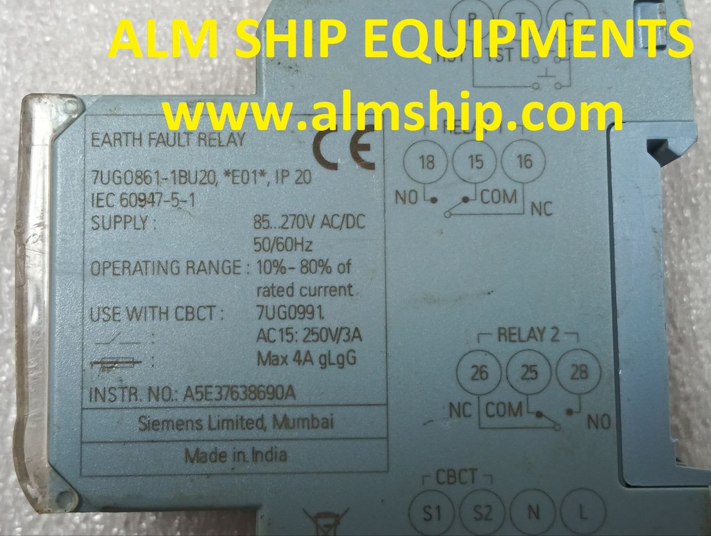 EARTH FAULT RELAY / SIEMENS