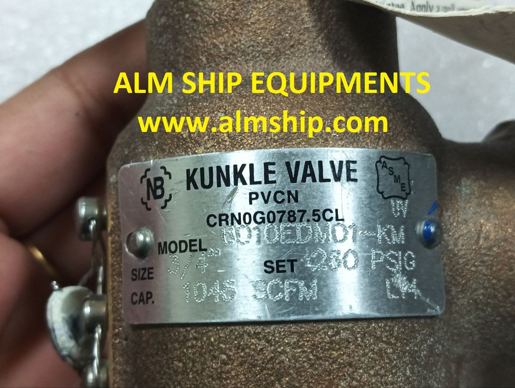 SAFETY AND RELIEF VALVE/ KUNKLE VALVE/ 6010EDM01-K