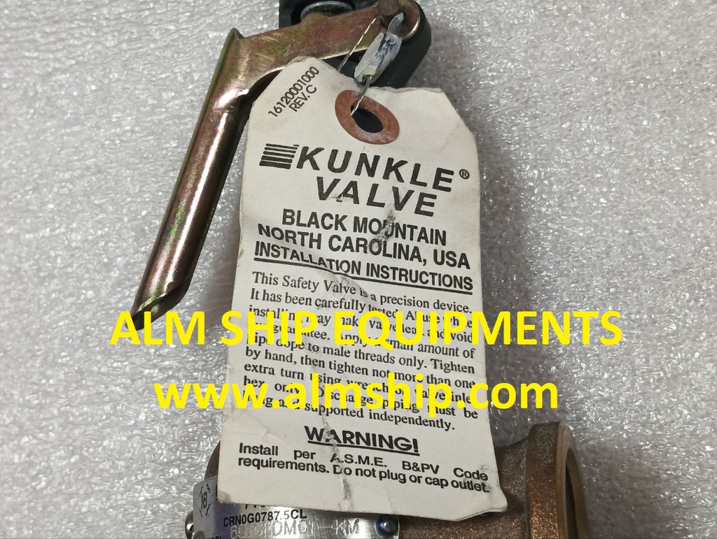 SAFETY AND RELIEF VALVE/ KUNKLE VALVE/ 6010EDM01-K