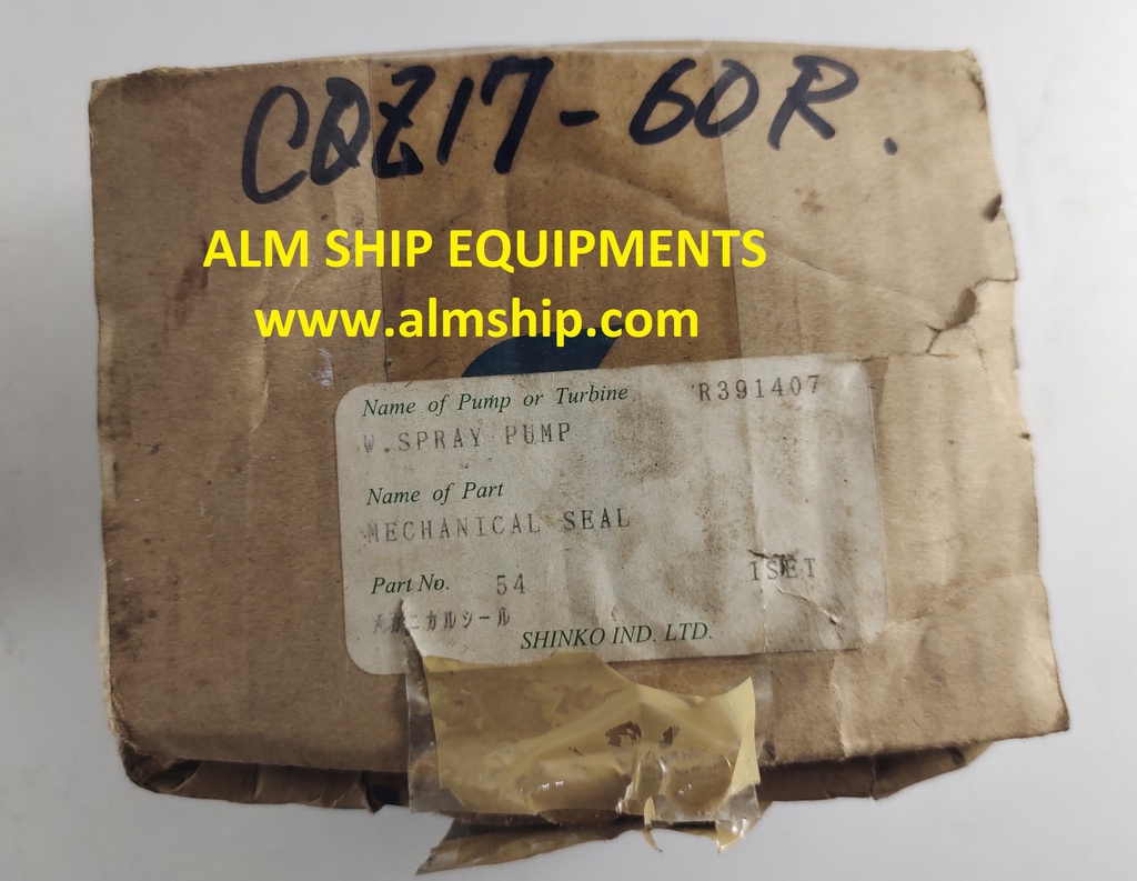 SHINKO/PILLAR MECHANICAL SEAL R391407/A7G-60