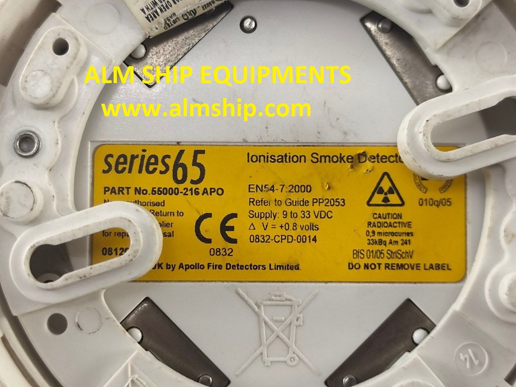 SMOKE DETECTOR WITH BASE SERIES 65 APOLLO 55000-216 APO