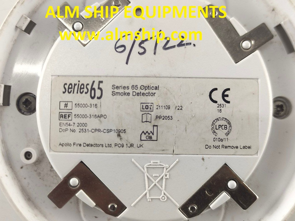 SMOKE DETECTOR WITH BASE SERIES 65 APOLLO 55000-316 ΑΡΟ