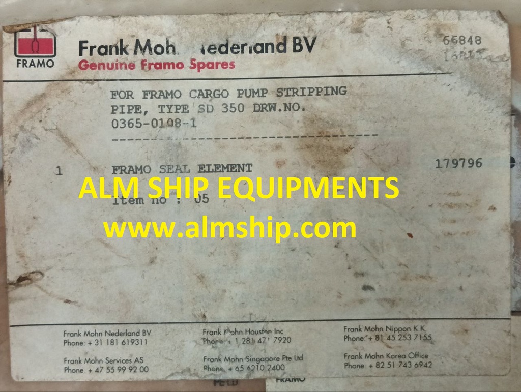 FRAMO SEAL ELEMENT/ SD-350/ 179796