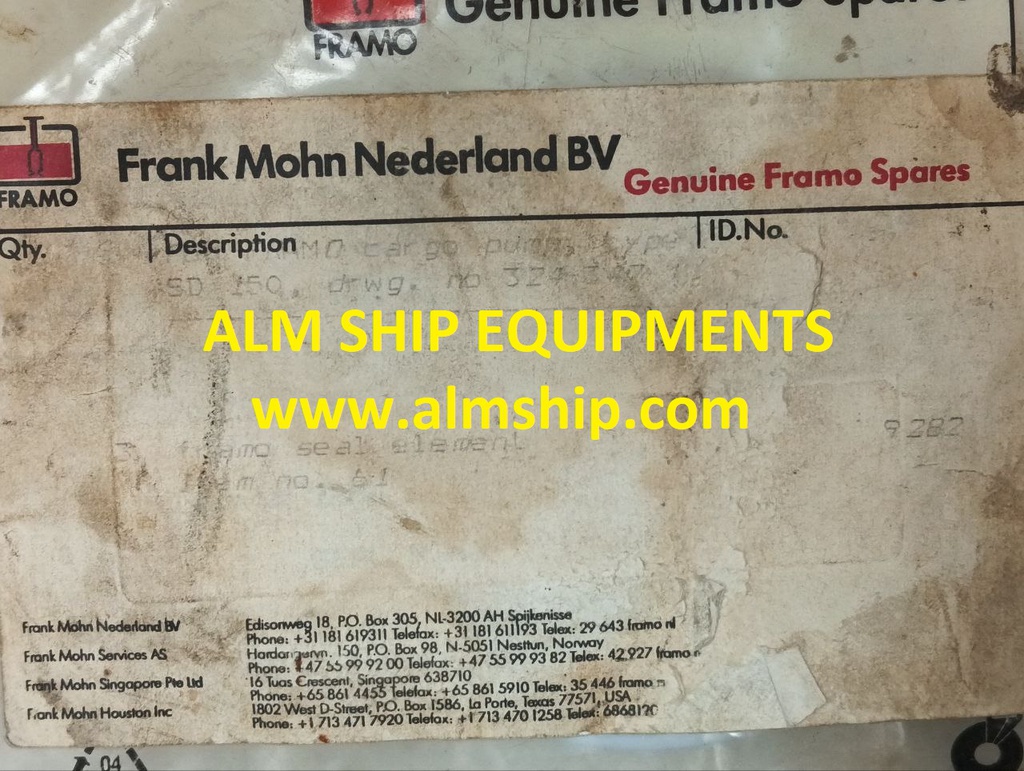 FRAMO SEAL ELEMENT/ SD-150/ 9282