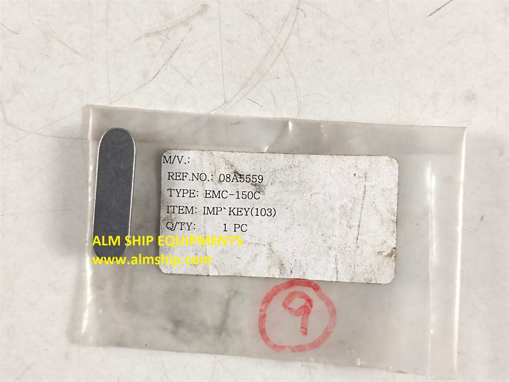 Impeller Key P/n 103 For Taiko Kikai EMC-150C