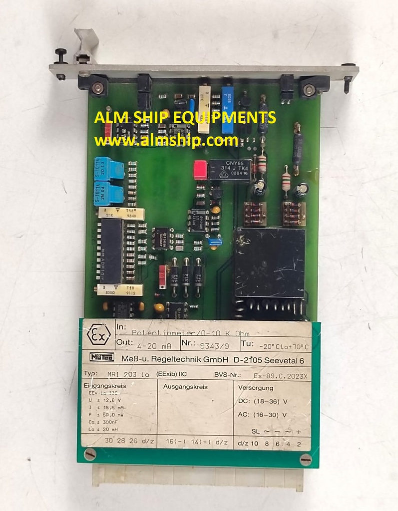Mutec MRI 203 IA Pcb Card BVS 89.C.2923 X