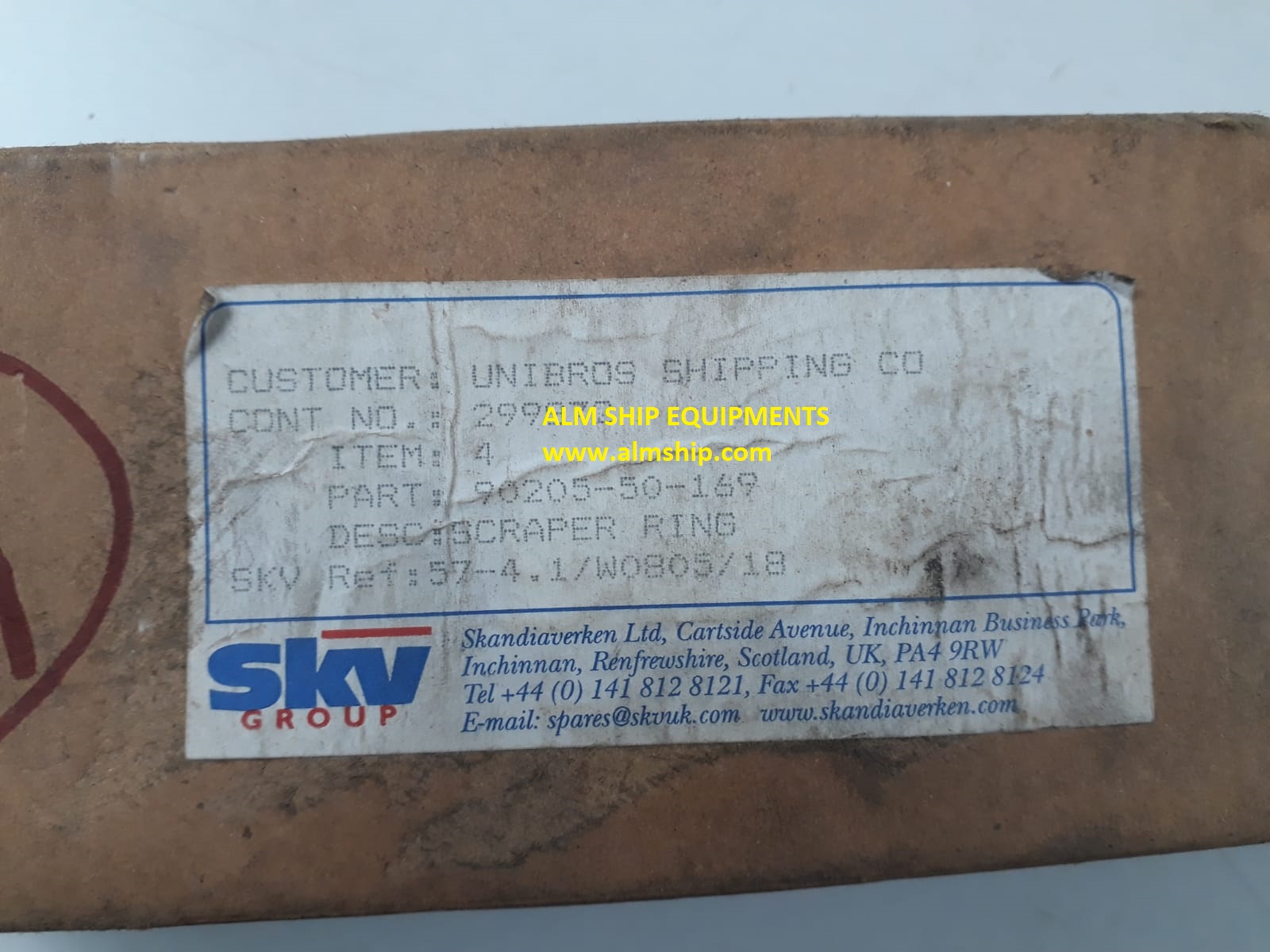 BASE RING (SCRAPPER RING) - WITH LAMELLA