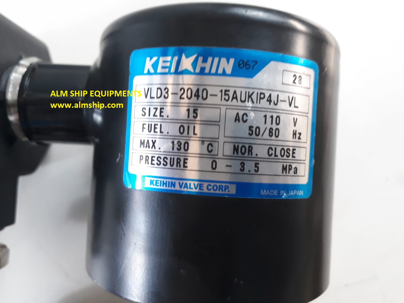 SOLENOID VALVE VLD3-2040-15AUKIP4J-VL KEIHIN