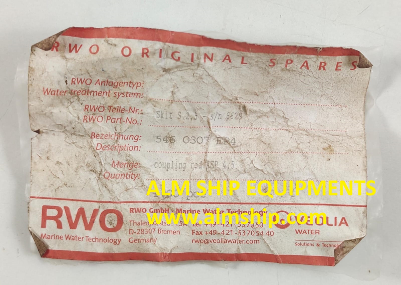 RWO COUPLING ROD AEP 4,5