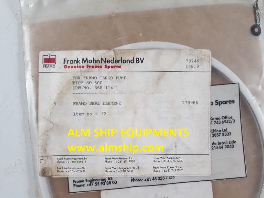 Seal Element Id 179986 For Framo SD 300