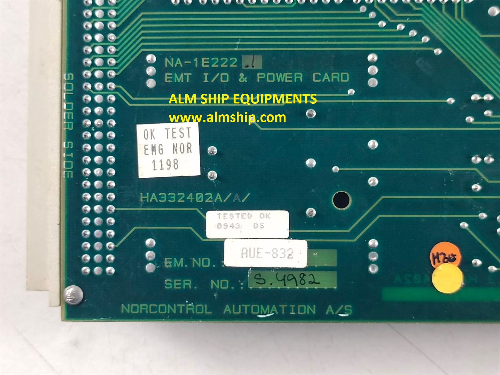 NORCONTROL AUTOMATION PCB NA-1E222.7 EMT I/O POWER CARD