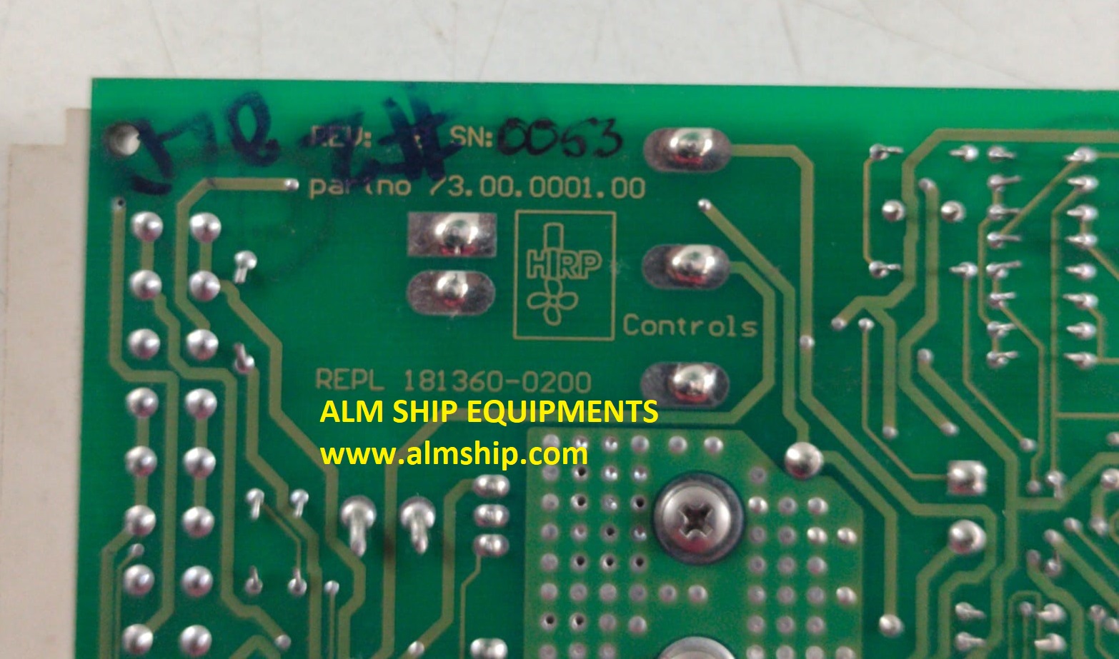Hirp Controls 73.00.0001.00 Rev-B Pcb Card Repl 181360-0200
