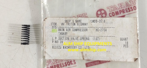 TANABE HC-275A L.P SUCTION VALVE SPRING