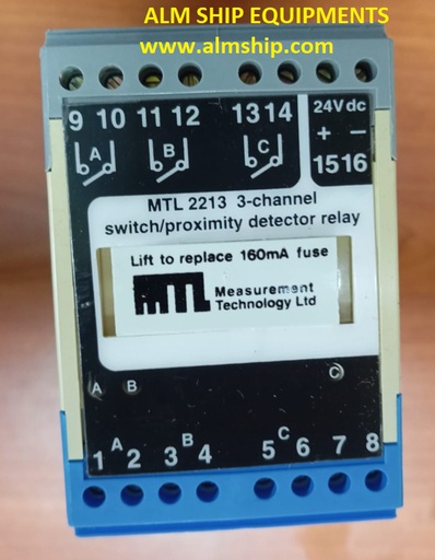 Switch / Proximity Detector Relay/  MTL-2213 3-Channel/ Measurement Technology Ltd