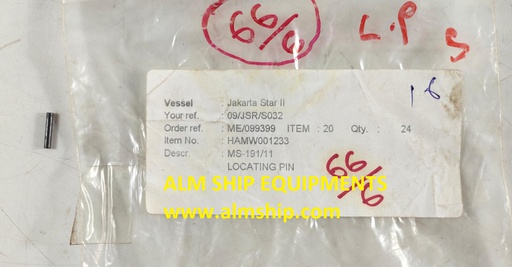 HAMWORTHY 2TF5/2TF54 1ST STAGE SUCTION VALVE LOCATING PIN